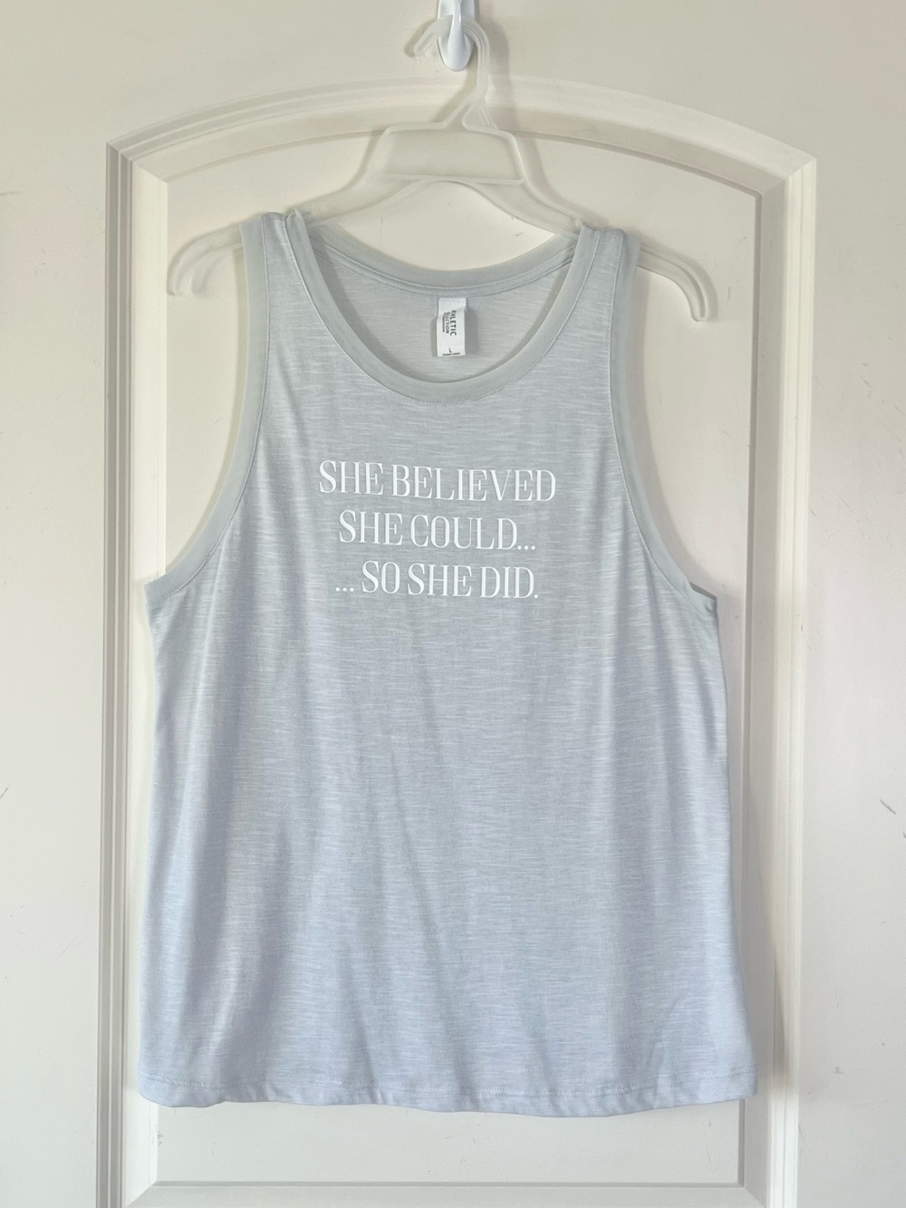 26 International Athletic Collection Workout Tank Top Size L She Believed Gray